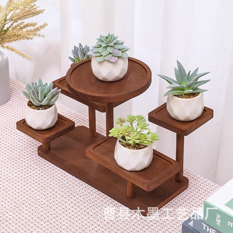 Wenplay Tray Display Rack Ladder масивна дървесина Creative Bižuteries Ornaments Display Rack Storage Snack Meat Storage Ins