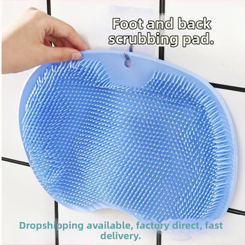 Neslystantis silikoninis pėdų trynimo artefaktas, tinginio nugaros trynimo pagalvėlė voniai, siurbimo taurelė, stipri nugaros valymo vonios sienų plovimo pagalvėlė