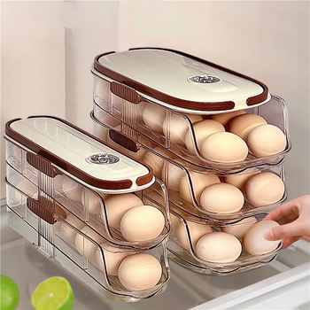 Kiaušinių laikymo dėžė, šaldytuvo šoninės durys, kiaušinių laikymo dėžė, kiaušinių volelis, virtuvės kiaušinių ridenimo lentynėlė, kiaušinių volelis, dėžutė