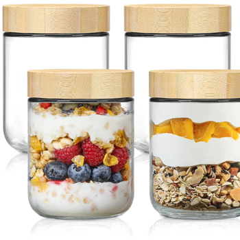 Piiriülene Amazoni bambusest kaanega säilituspurk kohviubade klaasist suletud purk köögitoidu pähklite suupistete säilituspurk