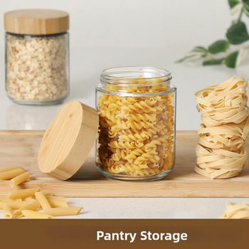 Piiriülene Amazoni bambusest kaanega säilituspurk kohviubade klaasist suletud purk köögitoidu pähklite suupistete säilituspurk