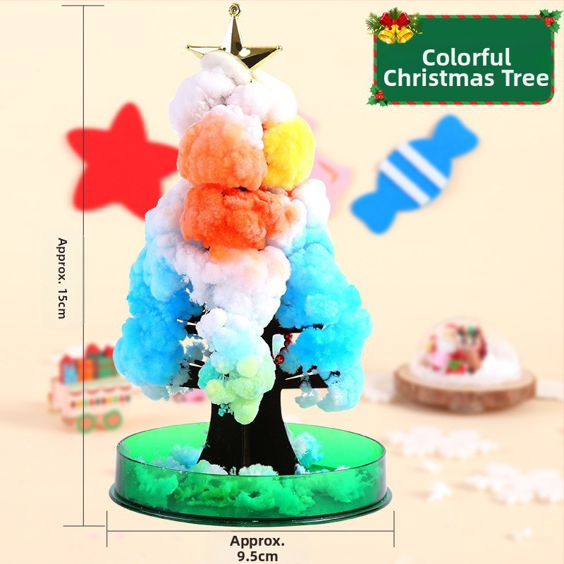 Tarpvalstybinis popierinių eglutės žydinčių vaikų „pasidaryk pats“ magiško augimo krištolinių eglutės žaislų, spalvotų Kalėdų eglučių gamintojų didmeninė prekyba tiekėjas