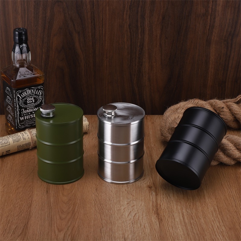 Nauja 304 nerūdijančio plieno didelės talpos nešiojama aliejaus statinė vyno lauko laipiojimo logotipas vyno indai