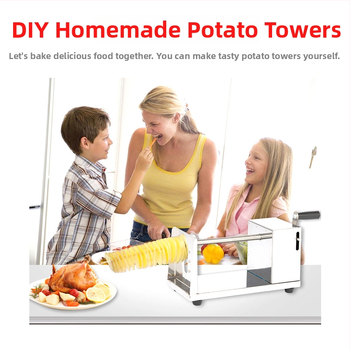 Komercinis nerūdijančio plieno bulvių bokštas Mašina Rankinis bulvių bokštas Bulvių pjaustyklė bulvių traškučių mašina Bulvių mašina Cikloninė bulvių mašina