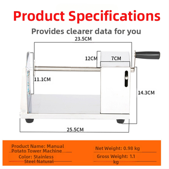 Komercinis nerūdijančio plieno bulvių bokštas Mašina Rankinis bulvių bokštas Bulvių pjaustyklė bulvių traškučių mašina Bulvių mašina Cikloninė bulvių mašina