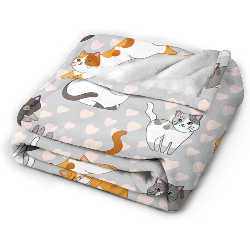 Mielas kačiuko apklotas, minkštas apklotas, flanelinė lova, šviesa, pliušinis dovanų sofos užvalkalas, apklotas