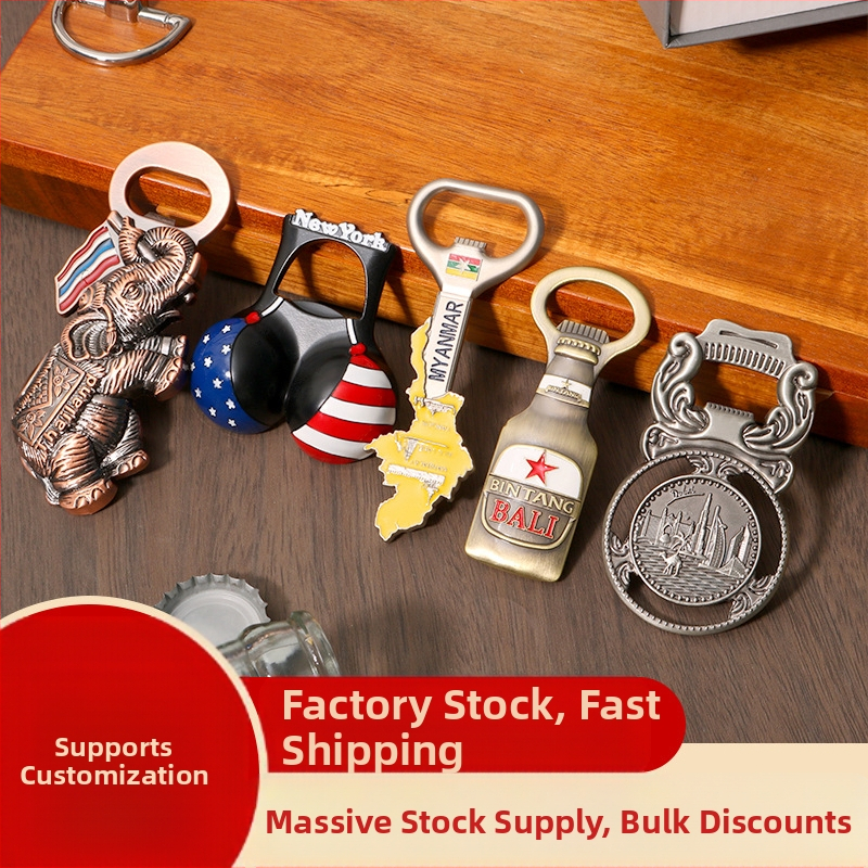 Raktáron határokon átnyúló Thaiföld Egyesült Államok Mianmar hűtőszekrény matrica sörnyitó cinkötvözet személyre szabott utazási emlékajándék sörnyitó