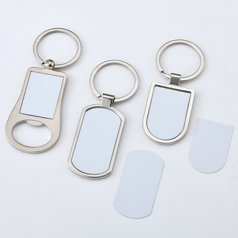 Metallist pudeliavaja võtmehoidja termoülekande võtmehoidja sublimatsiooniga võtmehoidja termoülekande tarbekaubad isetegemise toorik