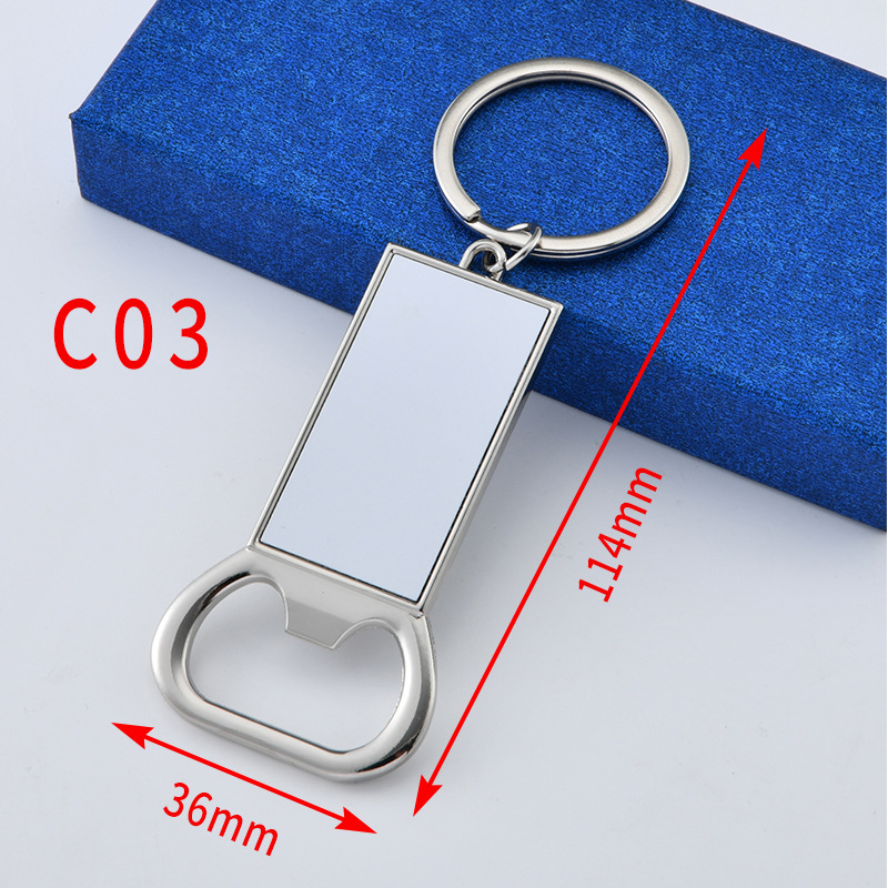 Metallist pudeliavaja võtmehoidja termoülekande võtmehoidja sublimatsiooniga võtmehoidja termoülekande tarbekaubad isetegemise toorik