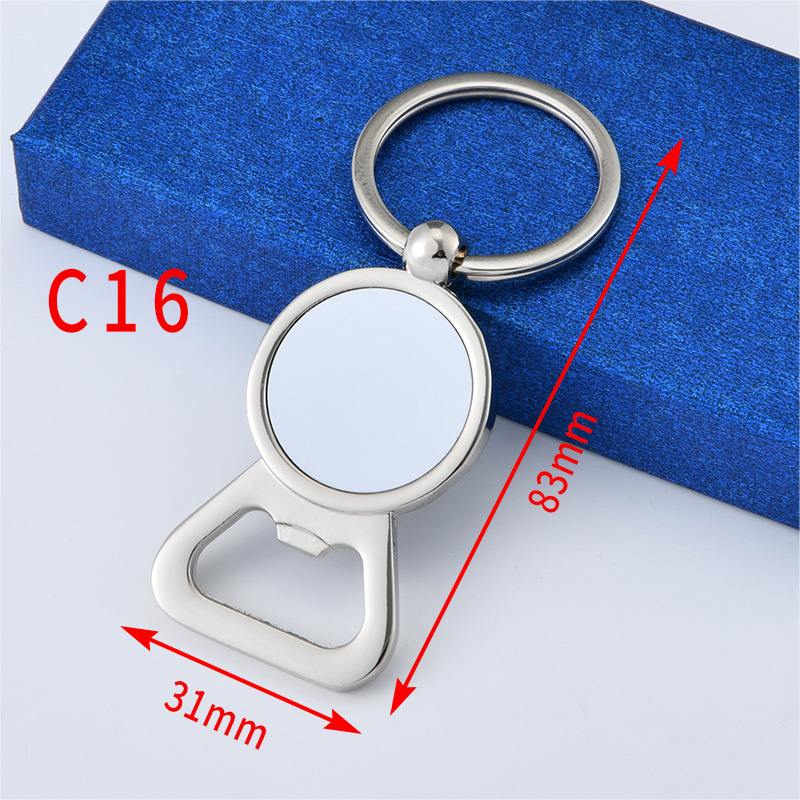 Metallist pudeliavaja võtmehoidja termoülekande võtmehoidja sublimatsiooniga võtmehoidja termoülekande tarbekaubad isetegemise toorik