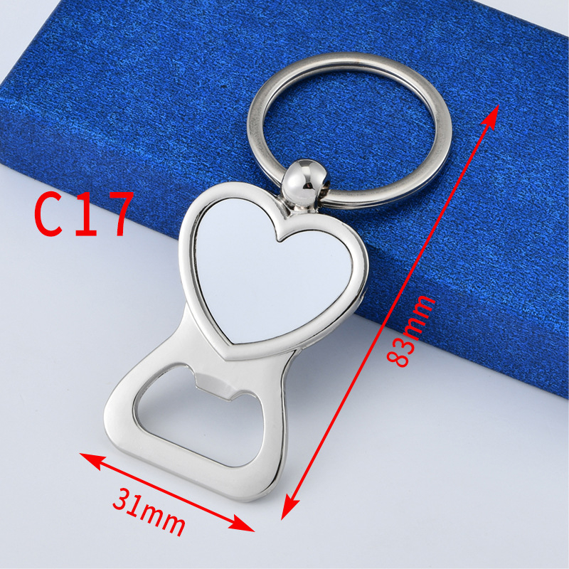 Metallist pudeliavaja võtmehoidja termoülekande võtmehoidja sublimatsiooniga võtmehoidja termoülekande tarbekaubad isetegemise toorik