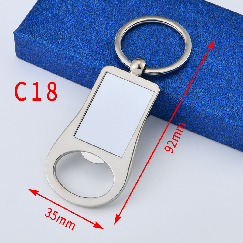 Metallist pudeliavaja võtmehoidja termoülekande võtmehoidja sublimatsiooniga võtmehoidja termoülekande tarbekaubad isetegemise toorik