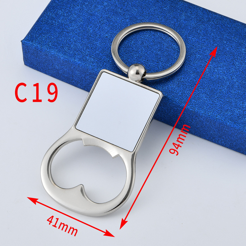 Metallist pudeliavaja võtmehoidja termoülekande võtmehoidja sublimatsiooniga võtmehoidja termoülekande tarbekaubad isetegemise toorik