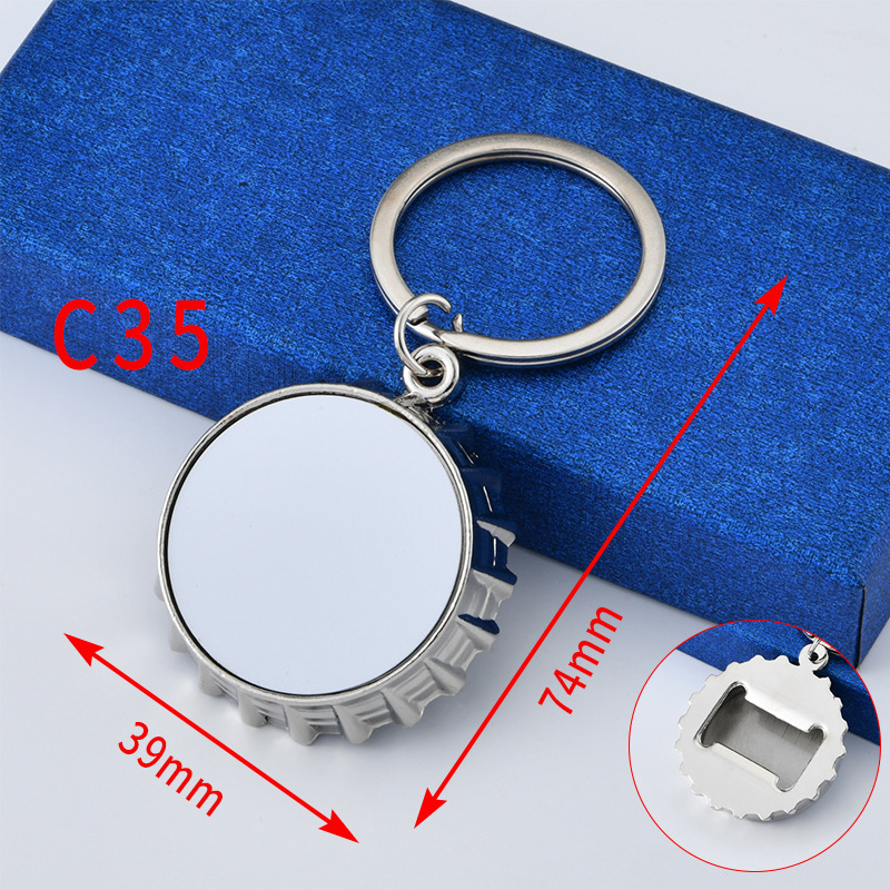 Metallist pudeliavaja võtmehoidja termoülekande võtmehoidja sublimatsiooniga võtmehoidja termoülekande tarbekaubad isetegemise toorik