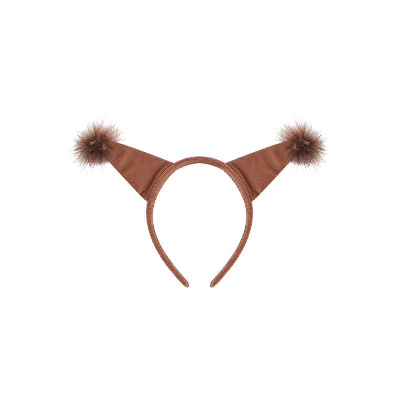 Naujas voverės galvos juostos kostiumas Helovinas Velykų gyvūnų galvos juosta Vaikams Animacinis mielas pliušinis kamuoliukas Galvos apdangalas