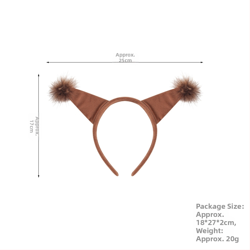 Naujas voverės galvos juostos kostiumas Helovinas Velykų gyvūnų galvos juosta Vaikams Animacinis mielas pliušinis kamuoliukas Galvos apdangalas