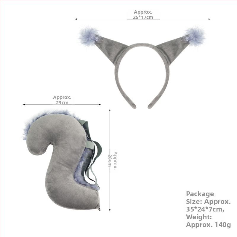 Naujas voverės galvos juostos kostiumas Helovinas Velykų gyvūnų galvos juosta Vaikams Animacinis mielas pliušinis kamuoliukas Galvos apdangalas