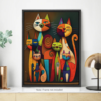 Трансгранична горещо продавана интересна абстрактна котка спалня висяща картина баня баня декоративна картина HD спрей боядисване на едро