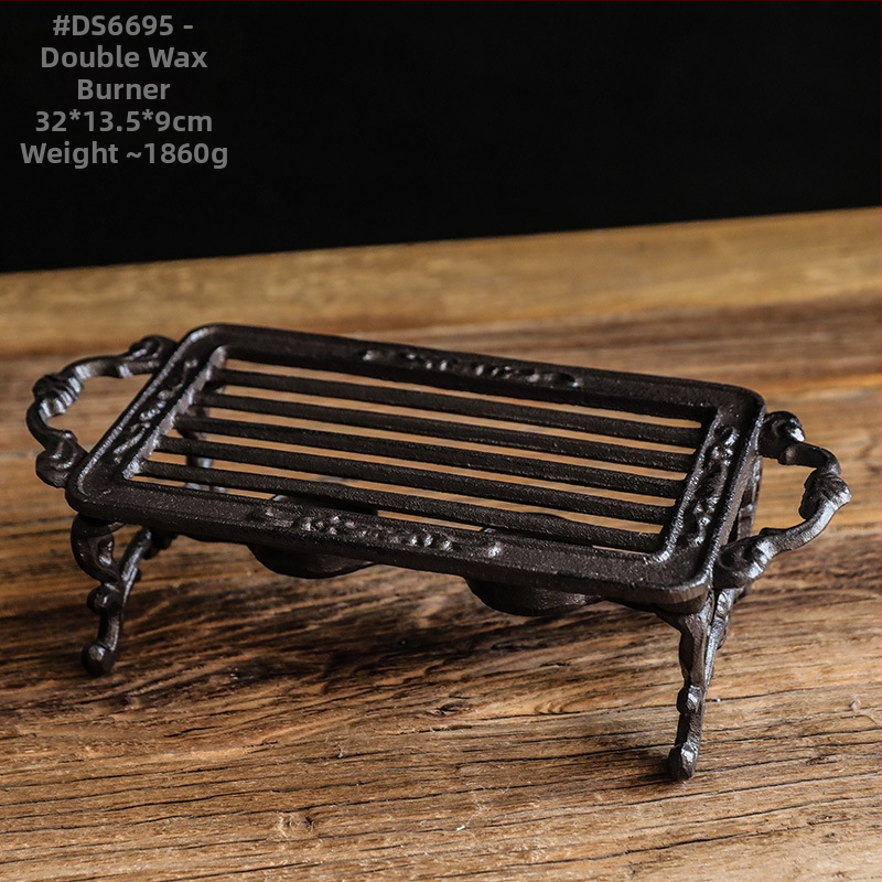 Европейски стил Ретро чугунен чайник Кафе Алкохолна печка Свещ Настолна лампа Хотелски аксесоари за дома Орнаменти Топлоизолационен държач