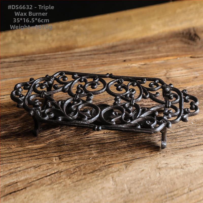 Европейски стил Ретро чугунен чайник Кафе Алкохолна печка Свещ Настолна лампа Хотелски аксесоари за дома Орнаменти Топлоизолационен държач