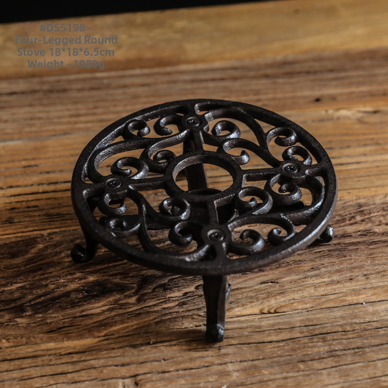 Европейски стил Ретро чугунен чайник Кафе Алкохолна печка Свещ Настолна лампа Хотелски аксесоари за дома Орнаменти Топлоизолационен държач