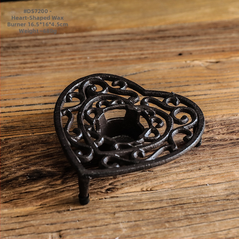 Европейски стил Ретро чугунен чайник Кафе Алкохолна печка Свещ Настолна лампа Хотелски аксесоари за дома Орнаменти Топлоизолационен държач