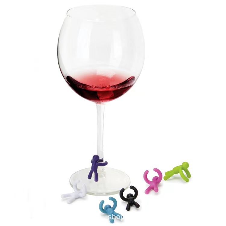 Taurės skiriamasis žymeklis Lipdukas Kūrybinis taurės žymeklis Vyno taurės žymeklis Identifikavimo logotipas Šventės etiketė Raudonojo vyno taurė Mielas