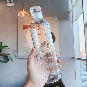 Aukštai temperatūrai atsparus paprastas vandens puodelis su svarstyklėmis, universalus arbatos ir gėrimo puodelis, buitinis moteriškas stiklinis puodelis, didelio borosilikatinio stiklo puodelis