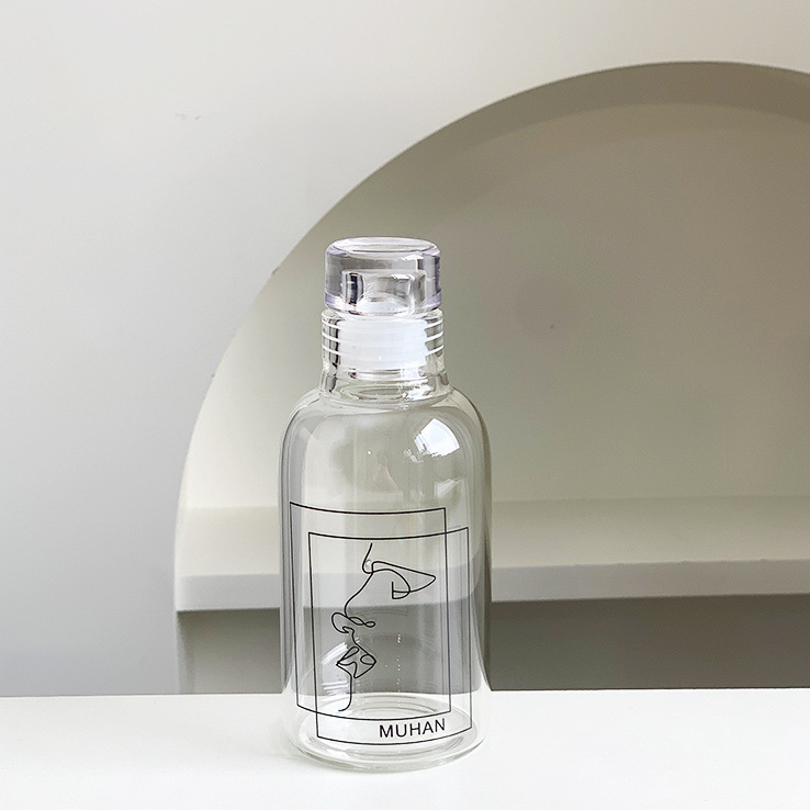 Aukštai temperatūrai atsparus paprastas vandens puodelis su svarstyklėmis, universalus arbatos ir gėrimo puodelis, buitinis moteriškas stiklinis puodelis, didelio borosilikatinio stiklo puodelis