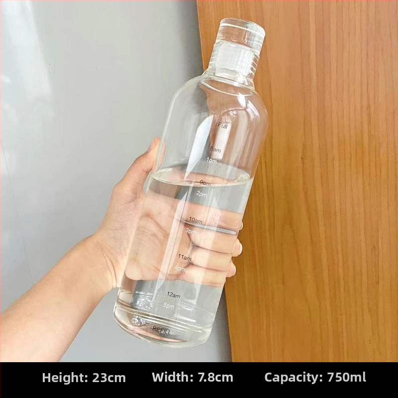 Aukštai temperatūrai atsparus paprastas vandens puodelis su svarstyklėmis, universalus arbatos ir gėrimo puodelis, buitinis moteriškas stiklinis puodelis, didelio borosilikatinio stiklo puodelis