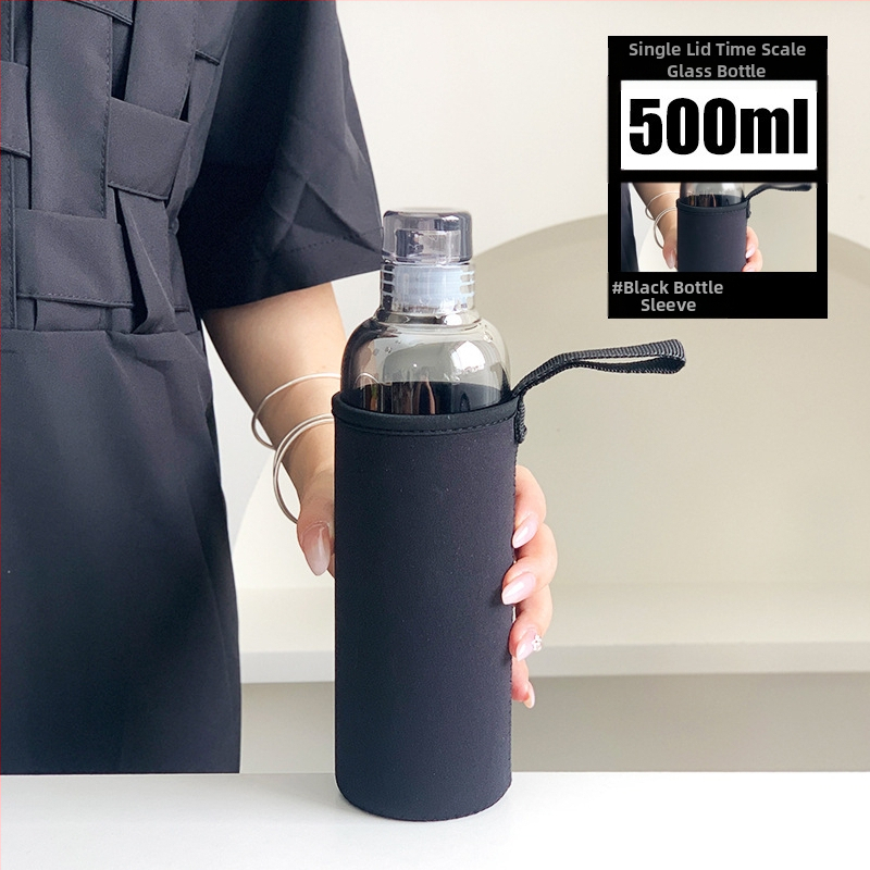 Aukštai temperatūrai atsparus paprastas vandens puodelis su svarstyklėmis, universalus arbatos ir gėrimo puodelis, buitinis moteriškas stiklinis puodelis, didelio borosilikatinio stiklo puodelis