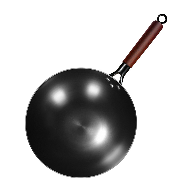 Ühes tükis tarne vanaaegne ümara põhjaga raudpott keeleotsaga libisemiskindla põhjaga majapidamispott katmata nitriidiga keedetud raudpott