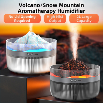 2024 m. tarpvalstybinis naujas 2 l vulkaninės aromaterapijos aparatas, daugiafunkcis liepsnos drėkintuvas, didelės talpos, smarkaus rūko aromaterapija X20