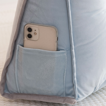 Helesinine voodiäärne padi, suur seljatugi, Euroopa stiilis voodipadi, laheaken, pehme tatami-kott, kolmnurkne vöökaitse, kokkupõrkekindel, eemaldatav ja pestav