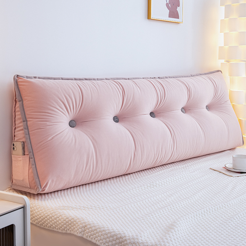 Helesinine voodiäärne padi, suur seljatugi, Euroopa stiilis voodipadi, laheaken, pehme tatami-kott, kolmnurkne vöökaitse, kokkupõrkekindel, eemaldatav ja pestav