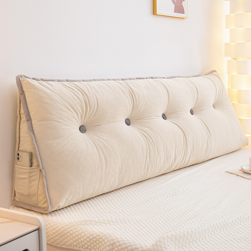 Helesinine voodiäärne padi, suur seljatugi, Euroopa stiilis voodipadi, laheaken, pehme tatami-kott, kolmnurkne vöökaitse, kokkupõrkekindel, eemaldatav ja pestav