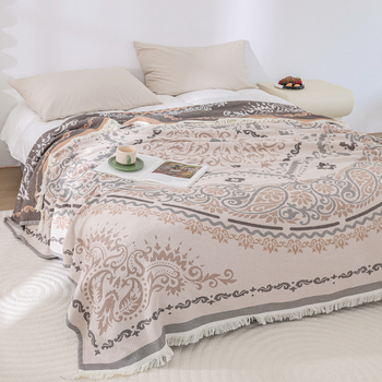 Tarpvalstybinis grynos medvilnės kutais margintas marlės rankšluostis, grynos medvilnės pynių užvalkalas, viengulė dvigulė lova, daugiafunkcis sofos marlės užklotas, antklodė