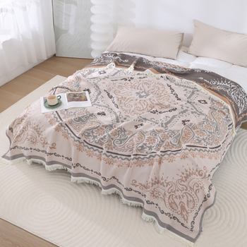 Tarpvalstybinis grynos medvilnės kutais margintas marlės rankšluostis, grynos medvilnės pynių užvalkalas, viengulė dvigulė lova, daugiafunkcis sofos marlės užklotas, antklodė