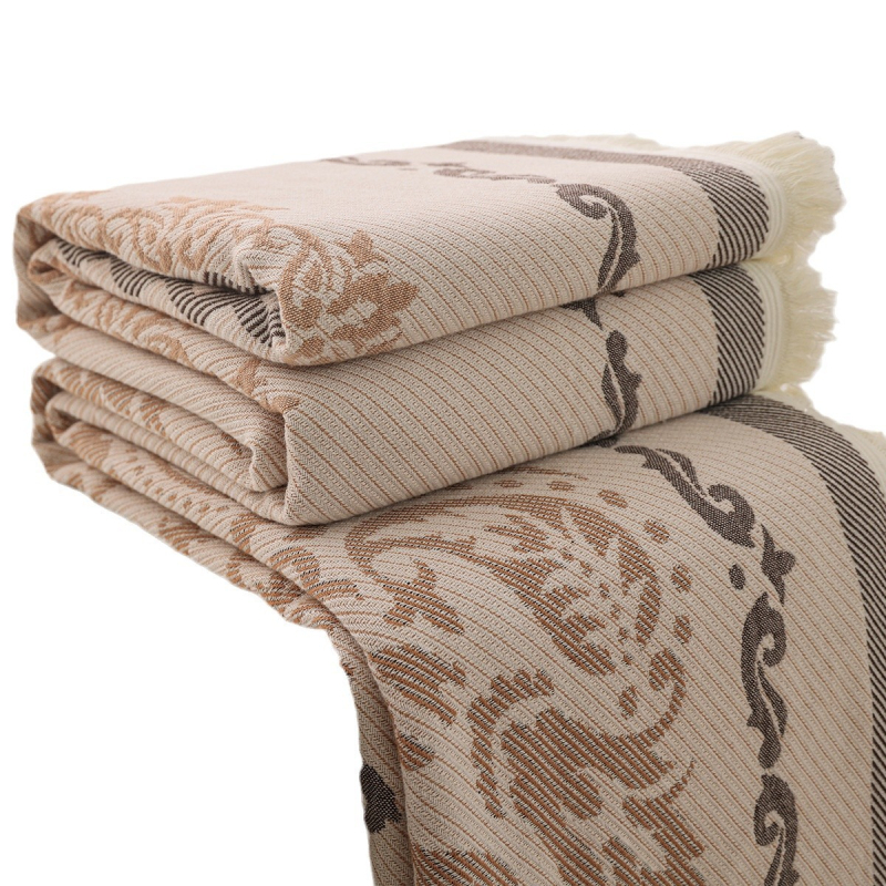 Tarpvalstybinis grynos medvilnės kutais margintas marlės rankšluostis, grynos medvilnės pynių užvalkalas, viengulė dvigulė lova, daugiafunkcis sofos marlės užklotas, antklodė