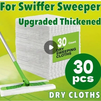 30 tükki põranda elektrostaatilist tolmu eemaldamise lappi kuiva rätikut ühekordselt kasutatavad majapidamispesuvabad juuksetolmu puhastusvahendid moppimiseks