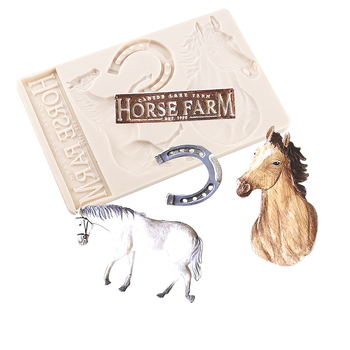 Zirgu kara zirgu folijas silikona veidne zirgu seglu šokolādes kūkas veidne īpaši viegls māla cepšanas piederums