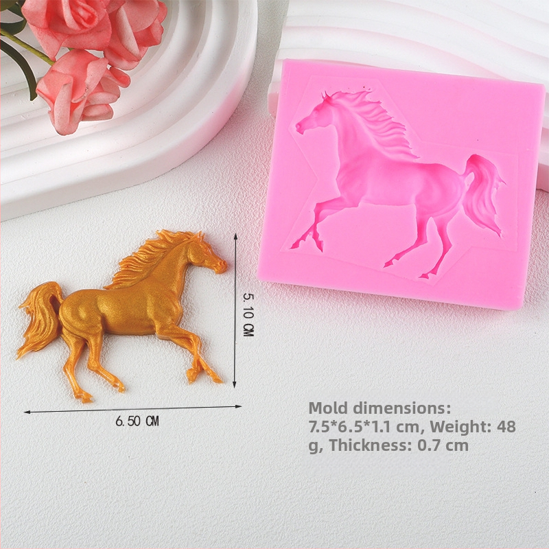 Zirgu kara zirgu folijas silikona veidne zirgu seglu šokolādes kūkas veidne īpaši viegls māla cepšanas piederums