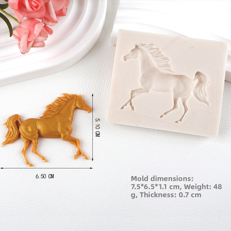 Zirgu kara zirgu folijas silikona veidne zirgu seglu šokolādes kūkas veidne īpaši viegls māla cepšanas piederums