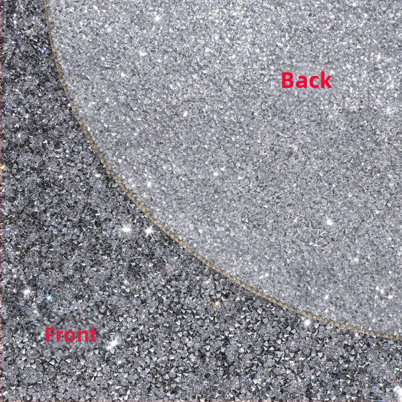 Нова подложка за хранене с кристали 35,5 см, сребърна кристална подложка за чаши с кристали, кръгла, блестяща подложка за хранене с кристали, фабрика за търговия на едро