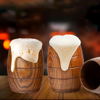 Japāņu stila vintage koka tējas krūze ar lielu vēdera krūzi, jujube koka alus krūze, koka ūdens krūze, masīvkoka sake krūze restorānam