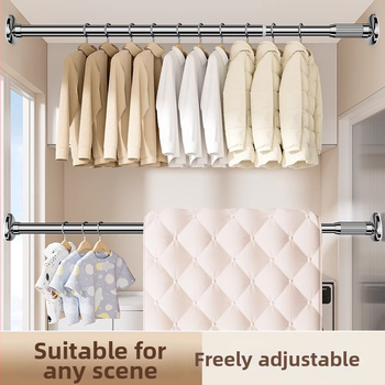 Mulgustamata teleskoopvardaga riidekuivatusvarras Naelteta riidepuu Roostevabast terasest kardinapuu riputusvarras Uksekardin Garderoobi tugivarras Dušikardina varras