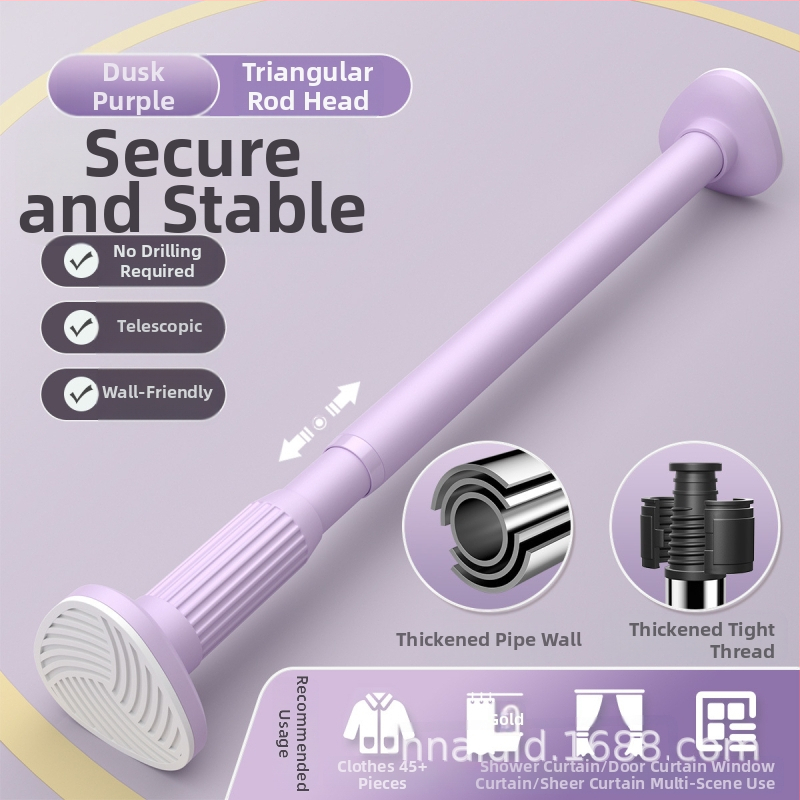 Mulgustamata teleskoopvardaga riidekuivatusvarras Naelteta riidepuu Roostevabast terasest kardinapuu riputusvarras Uksekardin Garderoobi tugivarras Dušikardina varras