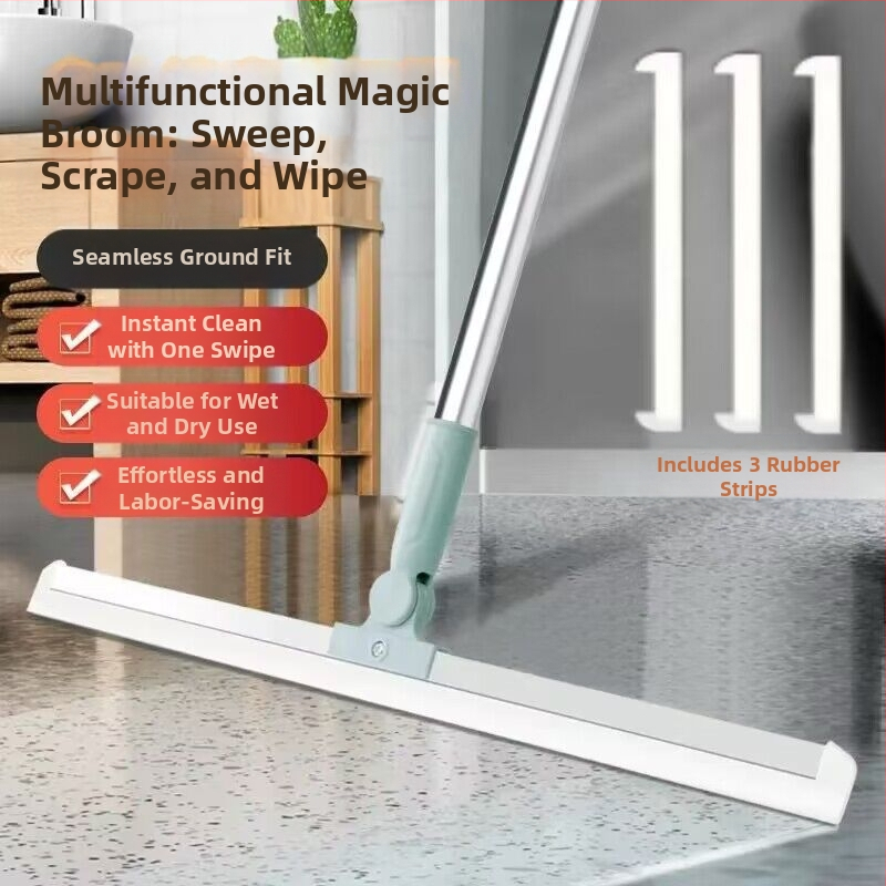 Grindų valytuvo stebuklinga šluota silikoninė grindų valymo šluota vonios kambariui su tualetu daugiafunkcis valytuvo plaukų šepetys