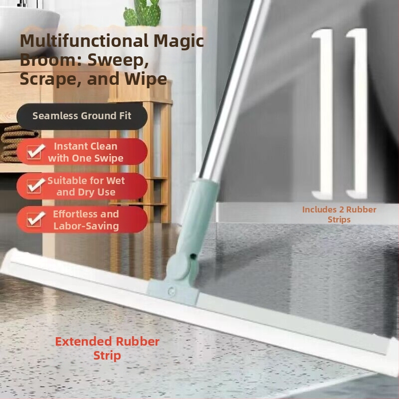 Grindų valytuvo stebuklinga šluota silikoninė grindų valymo šluota vonios kambariui su tualetu daugiafunkcis valytuvo plaukų šepetys