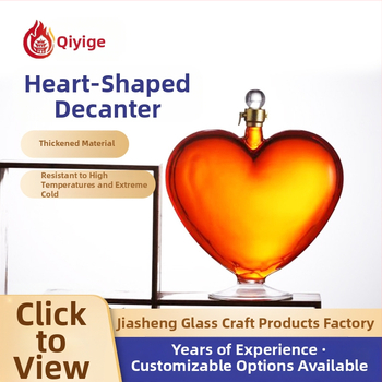 Didmeninė prekyba širdies formos vyno butelių amatų dekoracijomis, dekanterio vyno butelis, borosilikatinio stiklo butelis, ženšenio vyno butelis, tuščiaviduris